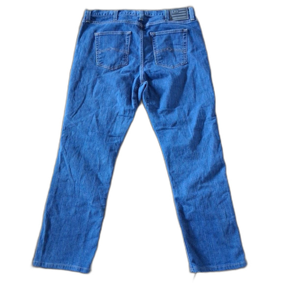 Diamond Gusset Premium Men's Bkue Jeans 42x30 Blue Stretch Cotton Spandex Adult - Picture 6 of 9